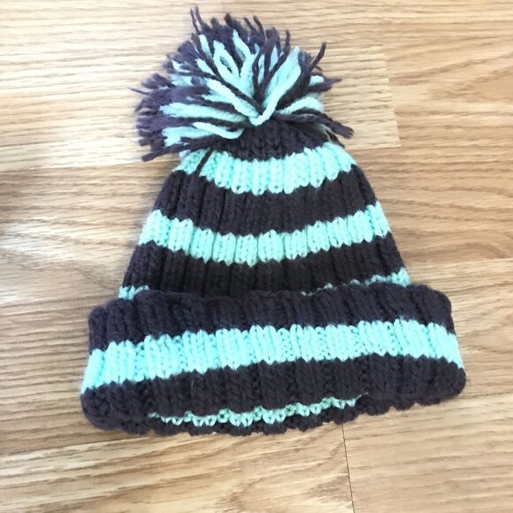 Set Of 3 Kids Winter Knit Beanie Hats With Pom-Pom - Picture 3 of 7